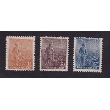 ARGENTINA 1915 GJ 389/91 ESTAMPILLAS NUEVAS CON GOMA SERIE COMPLETA HEXAGONOS HORIZONTALES DENTADO 13 U$ 150